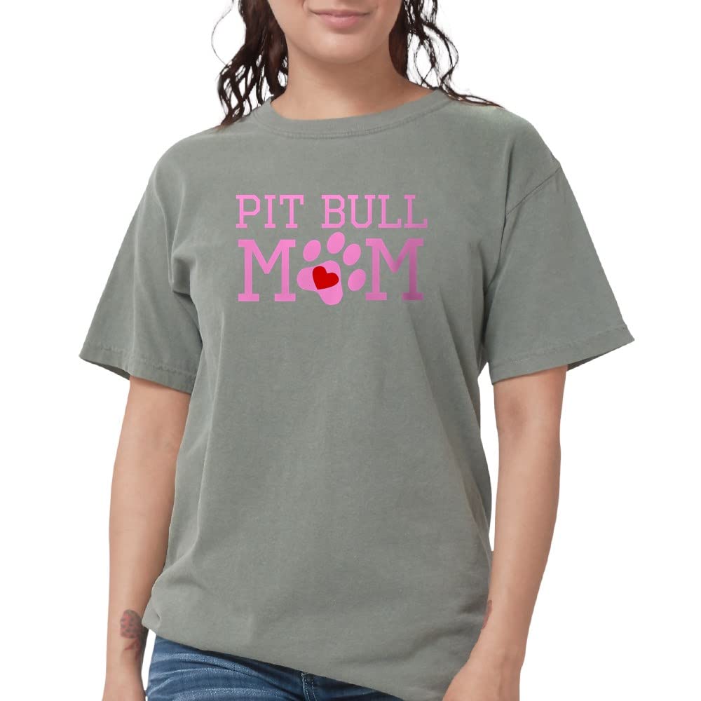 Pit Bull Mom T-Shirt for Women - Comfort Colors Soft Cotton Tee - Perfect for Dog Lovers, Casual Wear & Gift Giving