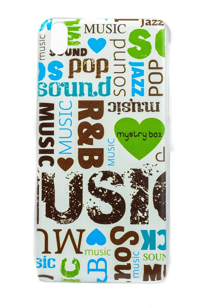 Premium Designer Printed Hard Back Cover for HTC Desire 816 - Stylish Pop & Jazz Pattern - Durable Protection for Everyday Use, Work & Travel