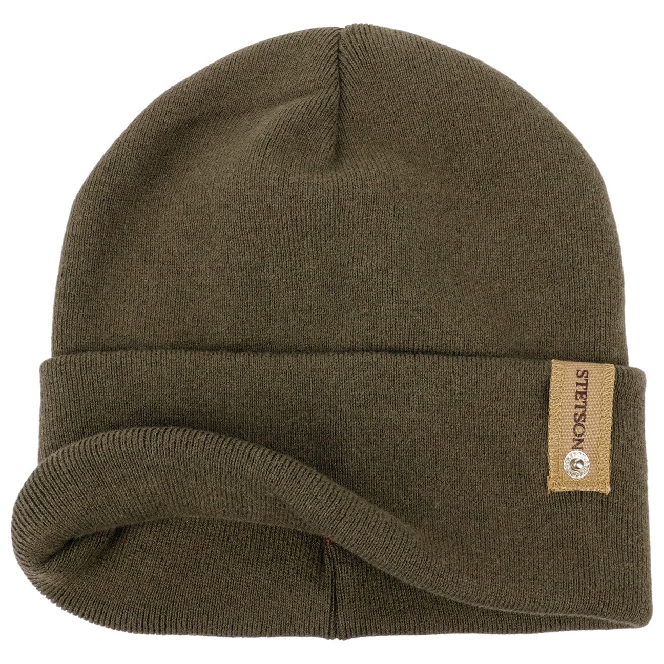 Stetson Organic Cotton Merino Wool Beanie with Foldable Cuff - Warm Winter Hat for Men & Women - Perfect for Skiing, Hiking, and Cold Weather Activities