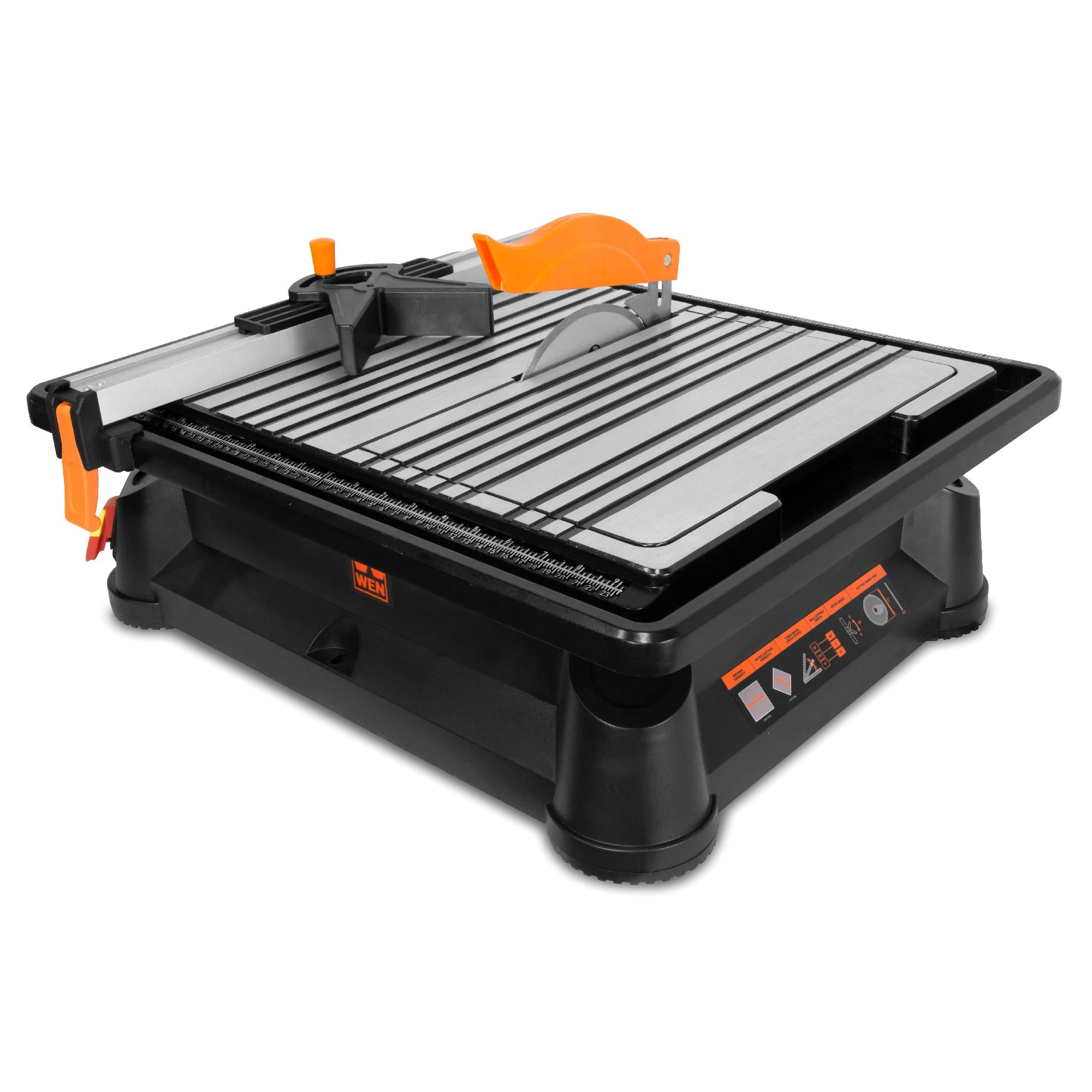 WEN 71707 6.5Amp 7-Inch Portable Wet Tile Saw with Adjustable Fence & Miter Gauge - Perfect for Bathroom Renovations, Kitchen Backsplash & DIY Floor Tile Cutting