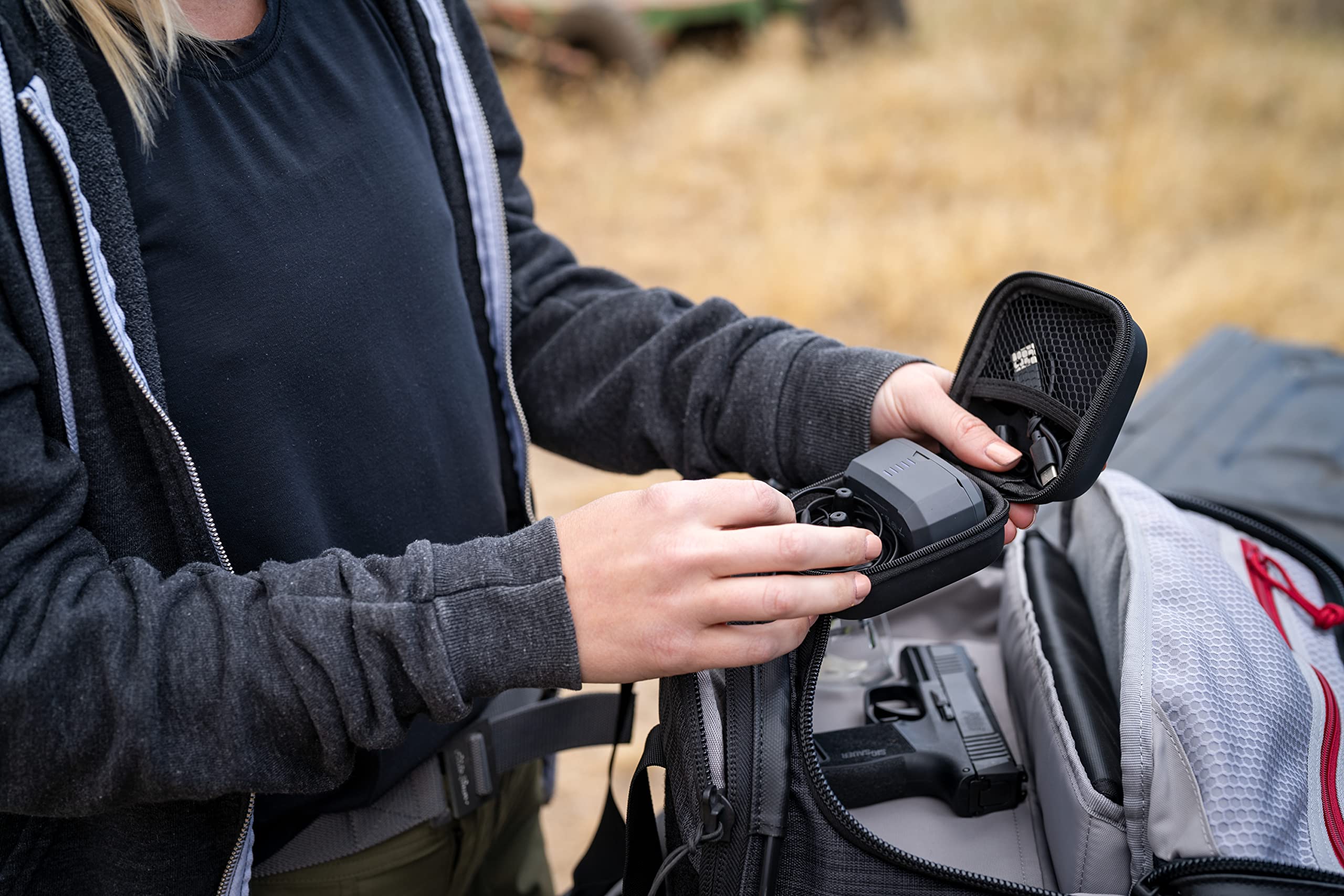 Caldwell E-MAX Shadows Pro Electronic Hearing Protection - Bluetooth & Ambient Sound Amplification, Rechargeable Case for Shooting Range, Hunting & Outdoor Sports - Perfect for Gun Ranges, Hunting Trips & Firearm Training