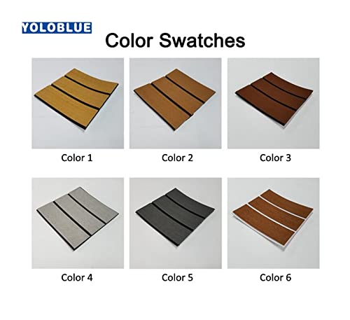 Premium 240cmx120cmx6mm Self-Adhesive EVA Foam Teak Decking Sheet - Waterproof Marine Boat Flooring, RV & Yacht Deck Mat - Light Brown White Synthetic Teak Pad for Outdoor Sports & Marine Applications - Perfect for Boat Decks, RV Floors, Yacht Interiors & Outdoor Recreation Areas