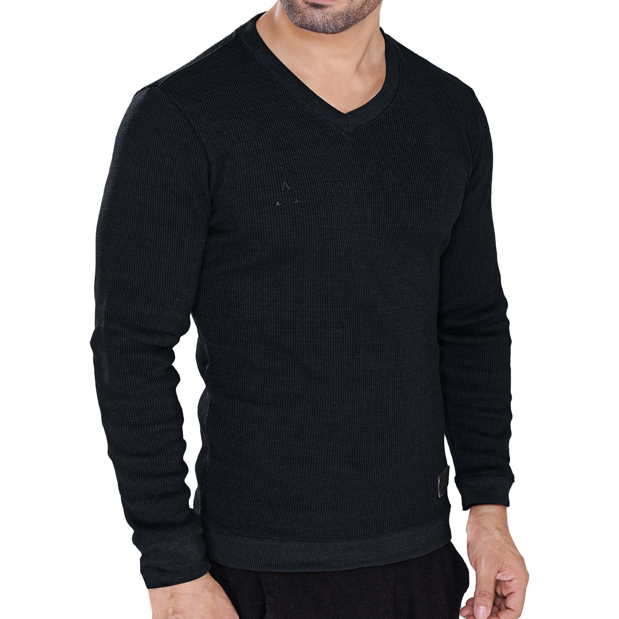 Men's Long Sleeve Waffle Thermal Shirt - Soft Knit Sweater & Comfortable Sweatshirt for Winter - Perfect for Outdoor Activities, Camping, and Casual Wear