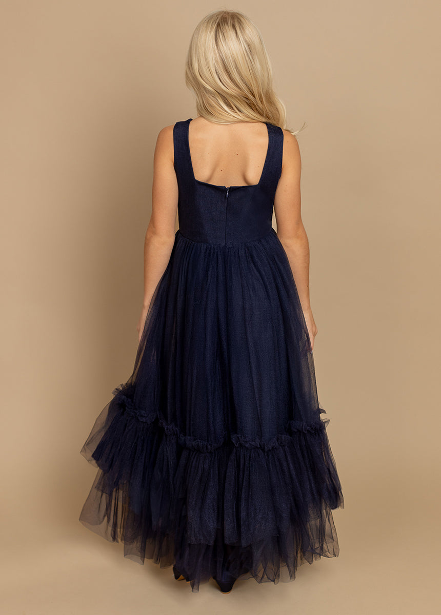 Navy Blue Sparrow Dress for Women - Elegant Casual & Party Wear | Perfect for Office, Date Night & Special Occasions