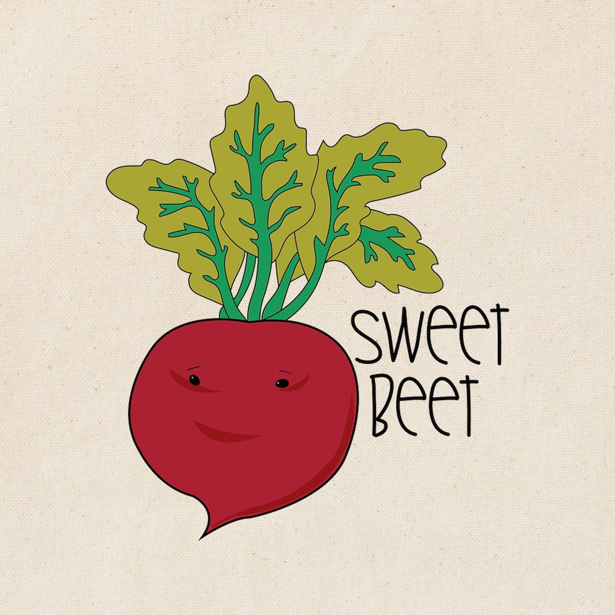 Eco-Friendly Sweet Beet Canvas Tote Bag - Reusable Natural Cotton Shopping Bag for Groceries, Beach & Daily Use