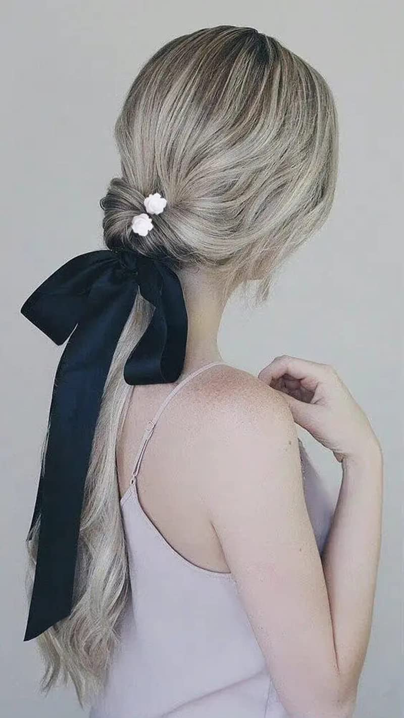 20 PCS White Bridal Wedding Hair Pins - U-Shaped Rose Flower Hair Clips for Women, Girls & Ladies - Perfect for Bridal Bouquet, Prom, Party & Special Occasions