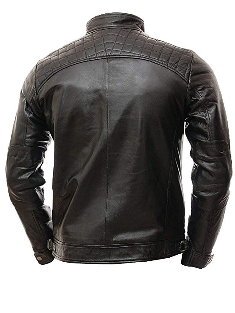 Shazmeen Genuine Black Leather Biker Jacket for Boys - Kids Motorcycle Jacket with Stylish Design - Perfect for Riding, Outdoor Adventures & Cool Fashion Looks