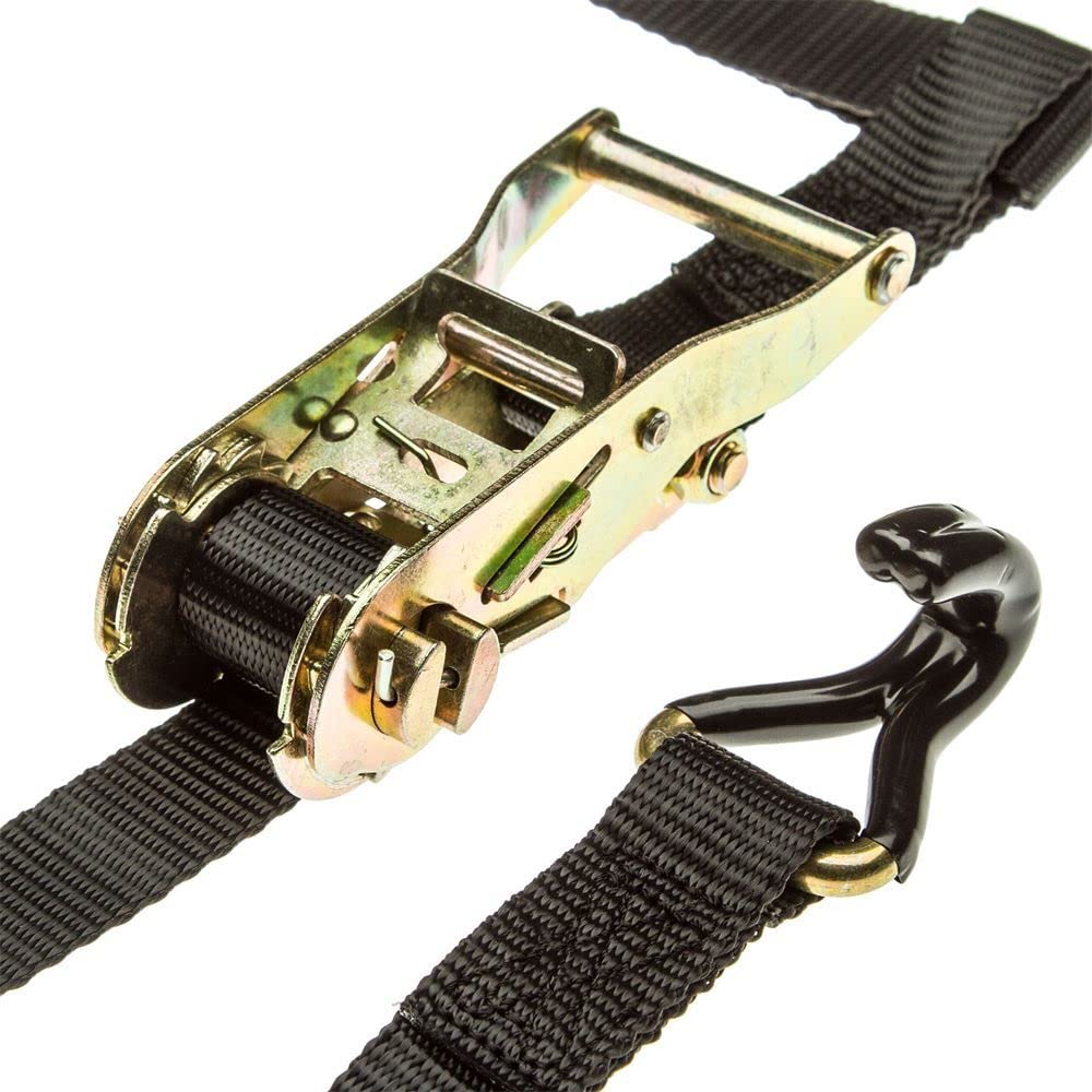 Rage Powersports 4-Pack Heavy Duty ATV/UTV Wheel Anchor Ratchet Tie Down Straps - Secure Transport for Off-Road Vehicles, Motorcycles & Trailers - Ideal for Hauling, Towing & Off-Road Adventures