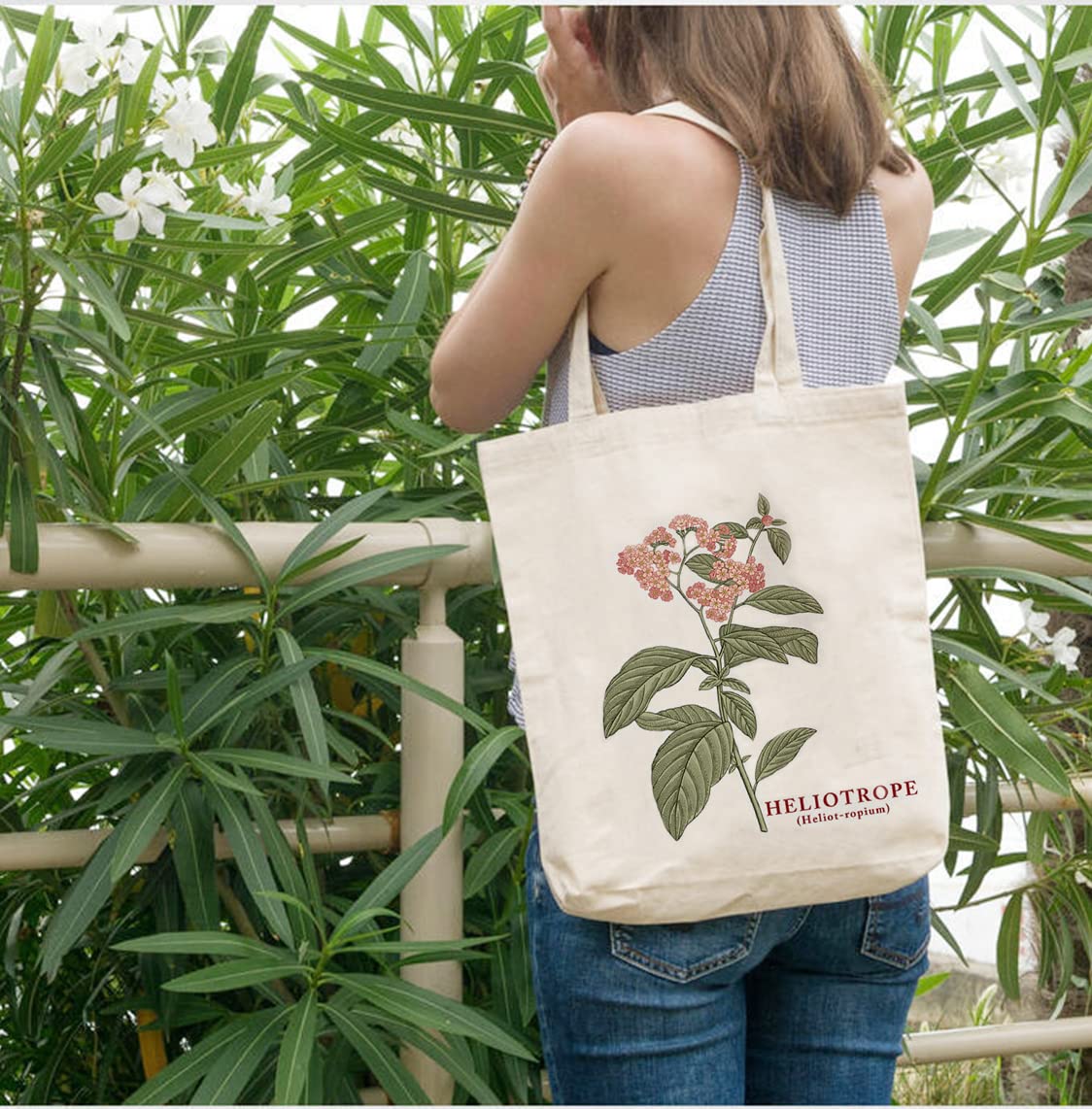 2 Pack Floral Tote Bags for Women - Aesthetic Botanical Print Reusable Grocery Shopping Bags | Perfect for Farmers Market, Beach Trips & Everyday Use