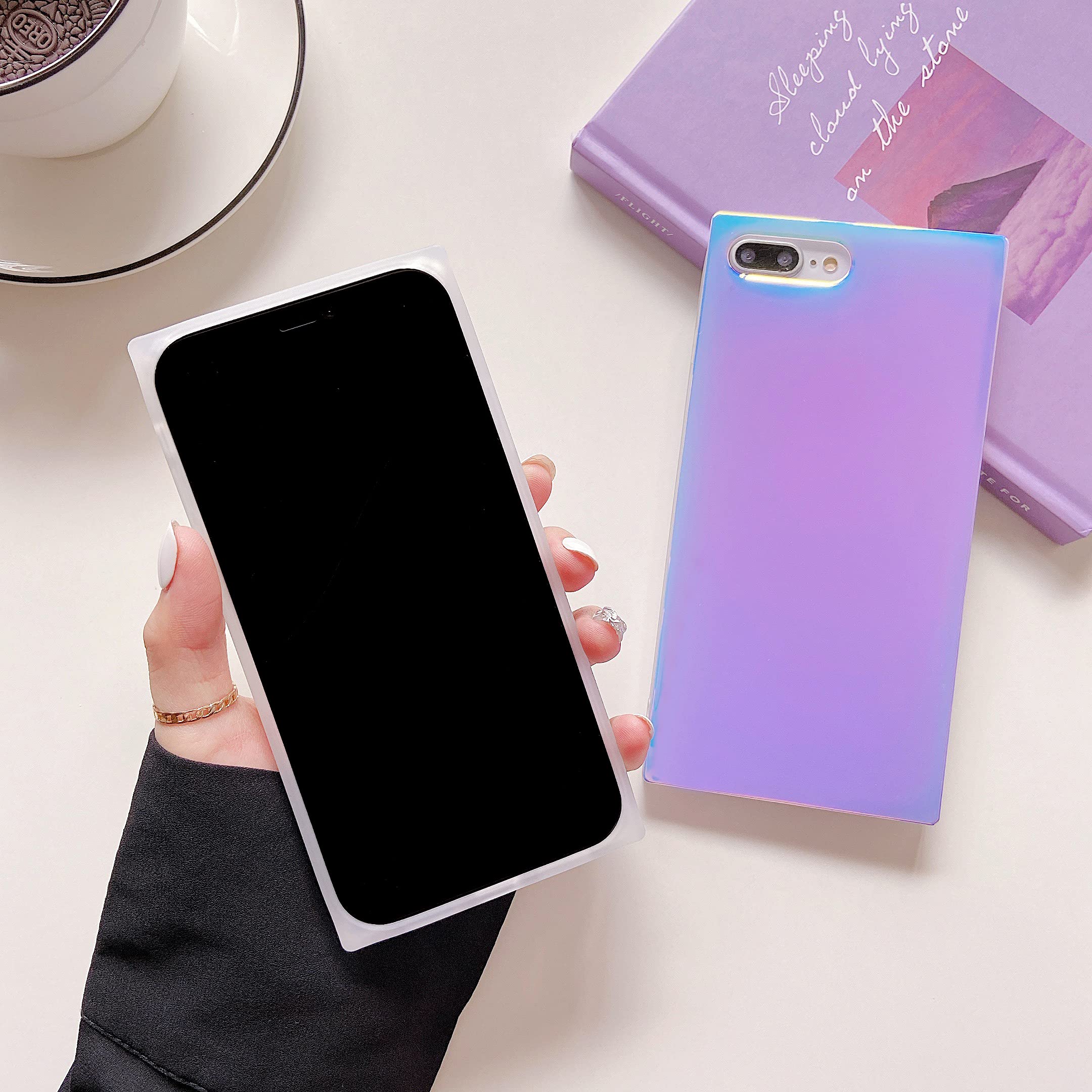 Cocomii Holographic Mirror iPhone XR Case - Iridescent Rectangle Protective Cover for iPhone XR 6.1 inch (Opaque) - Trendy Phone Case for Women, Girls & Men | Perfect for Daily Use, Parties & Gifting