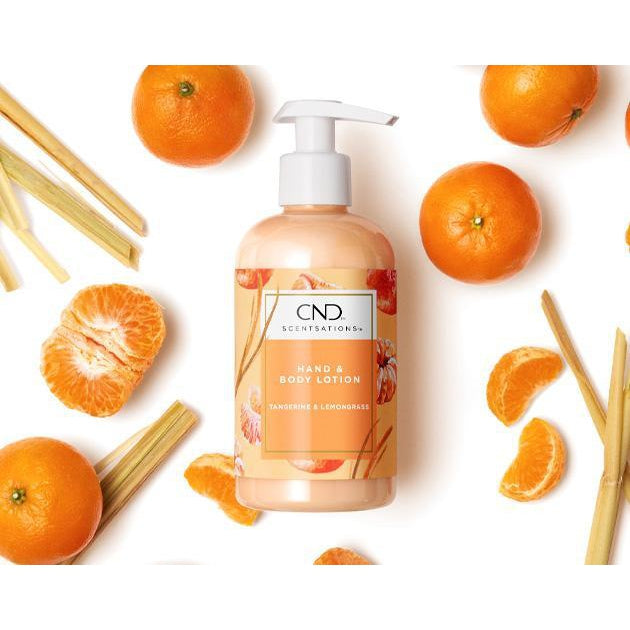 CND Scentsation Tangerine & Lemongrass Moisturizing Lotion 8.3 fl oz - Hydrating Body Cream for Dry Skin, Perfect for Daily Use & Spa Days