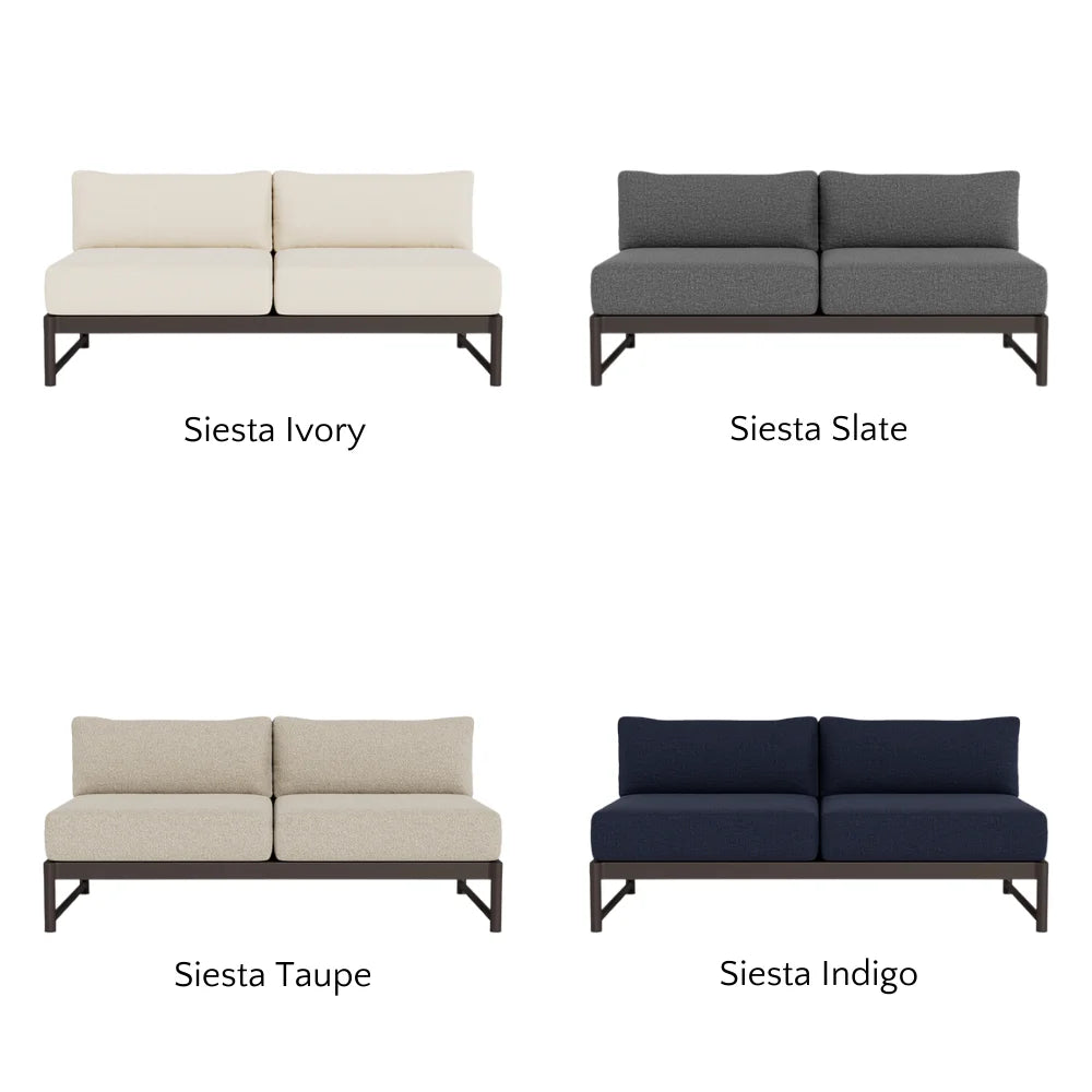 Breeze XL Outdoor 2-Seat Armless Sofa - Waterproof Patio Furniture for Garden, Poolside & Balcony Relaxation