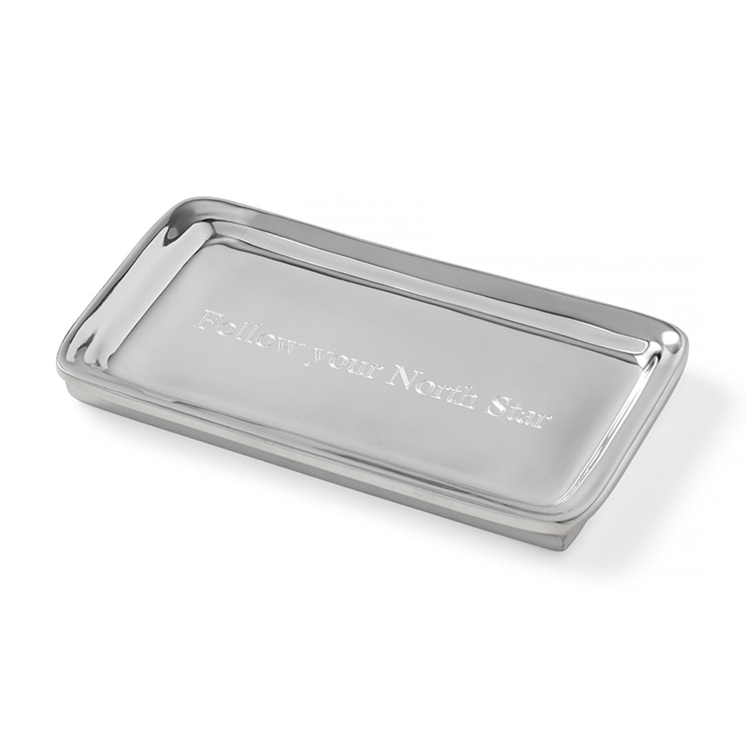 Follow Your North Star Tray - Elegant Wooden Serving Tray for Coffee, Tea, and Breakfast in Bed - Perfect for Home Decor, Gift Giving, and Cozy Moments