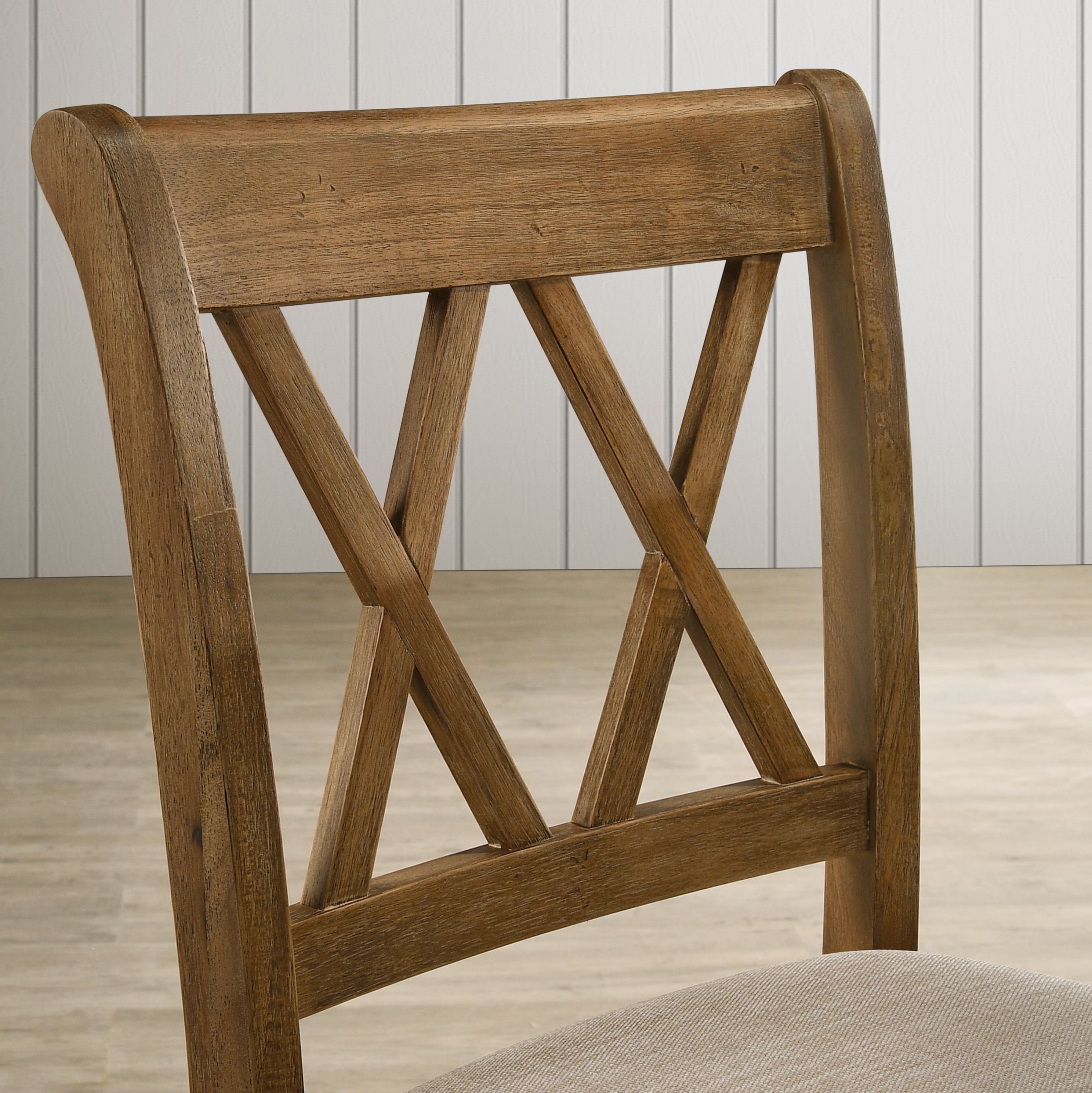 Roundhill Furniture Windvale 5-Piece Cross Buck Wood Counter Height Dining Set - Perfect for Kitchen, Breakfast Nook & Small Space Dining
