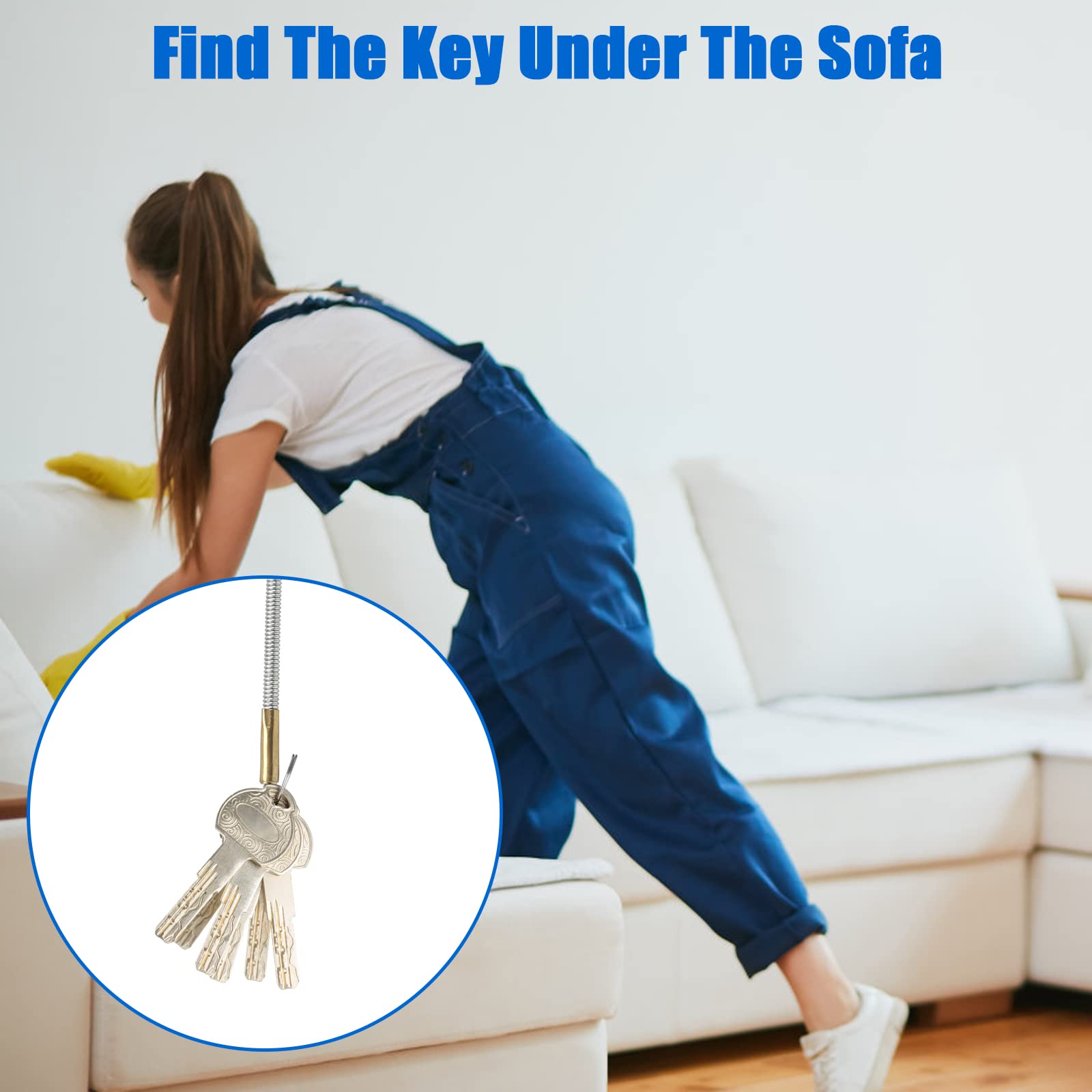 Flexible Magnetic Pickup Tool 2Pcs - for Car Keys, Bolts, Nuts & Screws in Hard-to-Reach Areas
