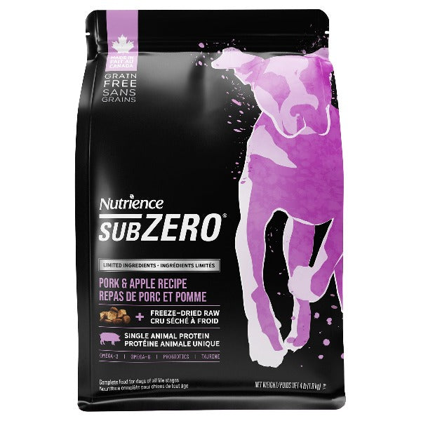 Nutrience SubZero Pork & Apple Limited Ingredient Dry Dog Food - Grain-Free, High-Protein for Sensitive Stomachs - Perfect for Adult Dogs with Allergies or Digestive Issues