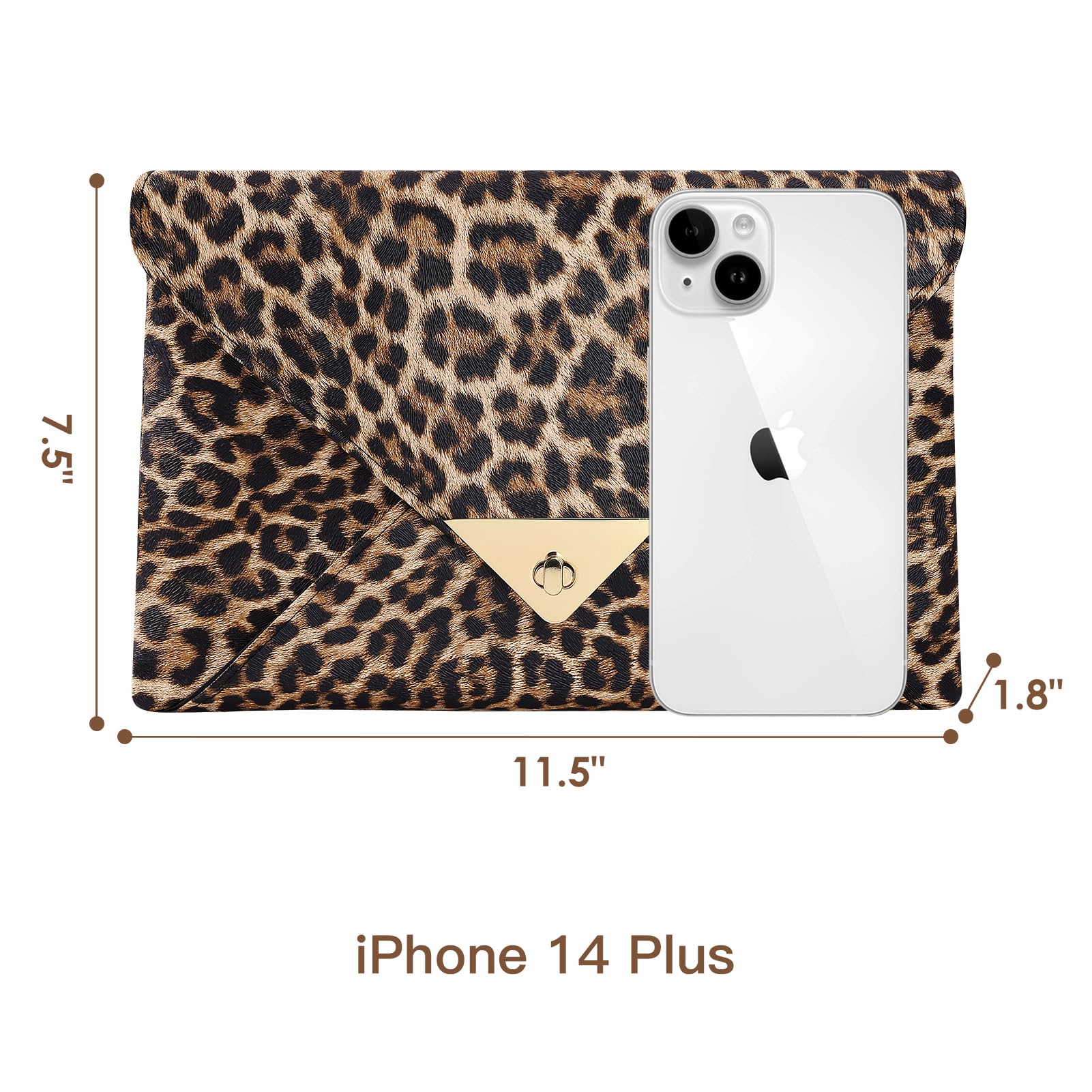 Women's Genuine Leather Clutch Purse - Leopard Print Fashion Evening Bag, Crossbody Handbag with Wallet - Perfect for Parties, Weddings & Night Out