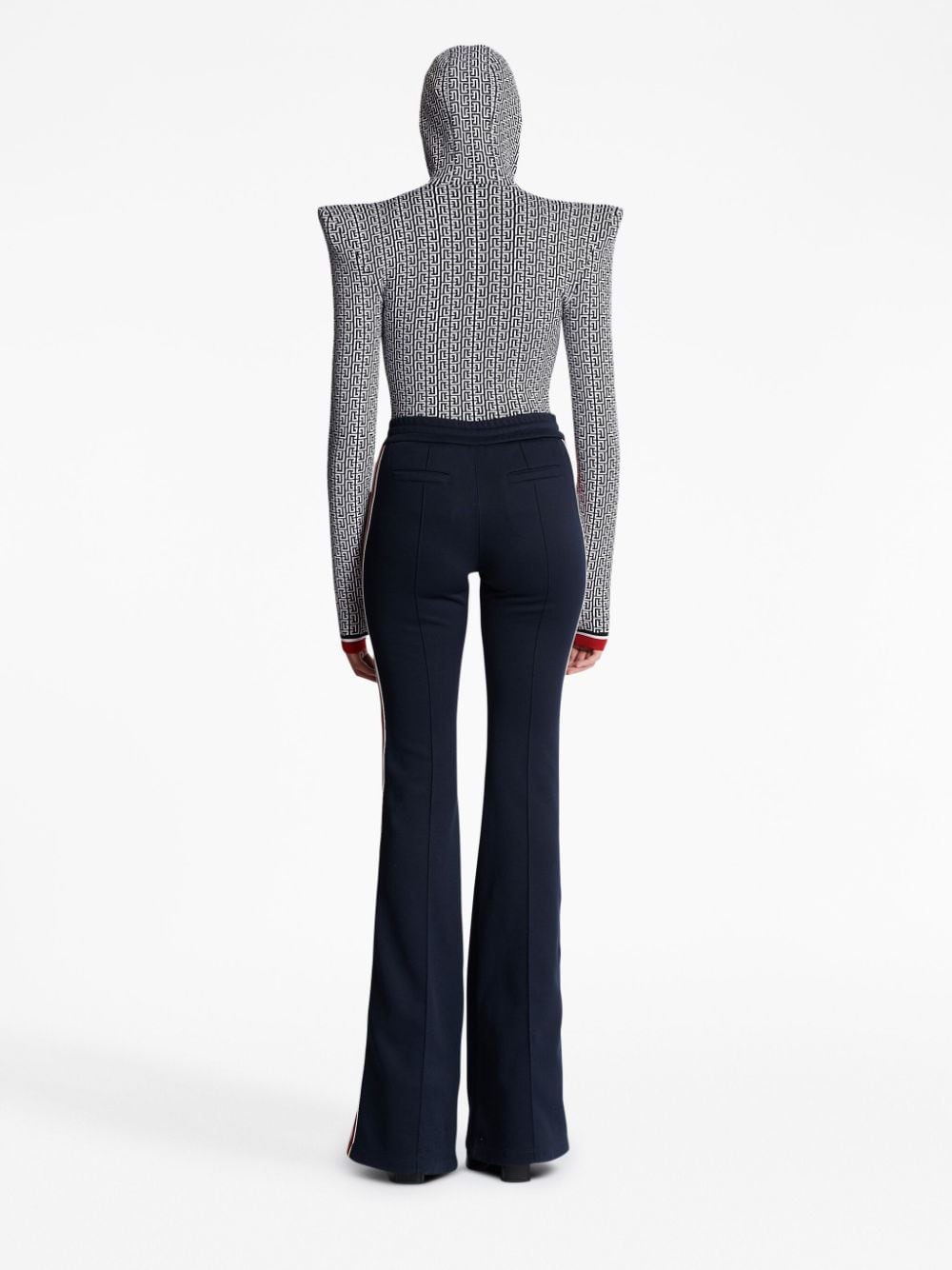 Balmain Blue Trousers for Women - High Waisted Slim Fit Dress Pants for Work, Office & Evening Wear