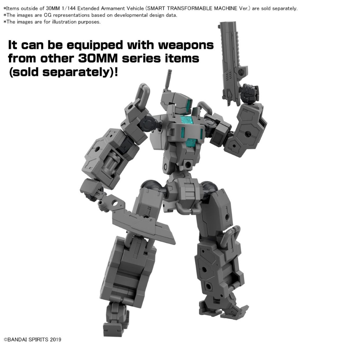 Bandai 30 Minutes Missions 30MM EV-18 Extended Armament Vehicle Smart Transformable Robot Model Kit - Buildable Action Figure for Collectors & Sci-Fi Fans | Perfect for Display, Customization & Diorama Scenes