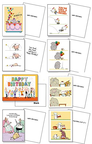48 Funny Birthday Cards with Envelopes - Assorted Humorous Greeting Card Box Set by Stonehouse Collection | Perfect for Parties, Gifts & Special Occasions