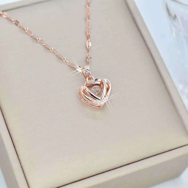Valentine's Day Gift for Her - Elegant Diamond Perfume Bottle Pendant Necklace, Women's Fashion Jewelry, Perfect for Anniversary, Date Night, and Special Occasions