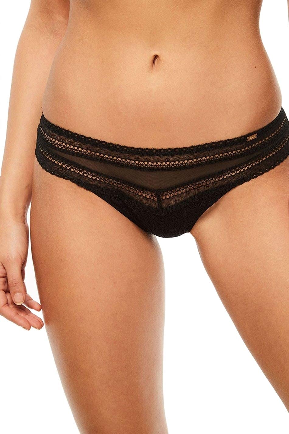 Chantelle Festivite Black Bikini Brief - US X-Large | Comfortable Cotton Underwear for Women | Perfect for Beach, Pool & Vacation Wear