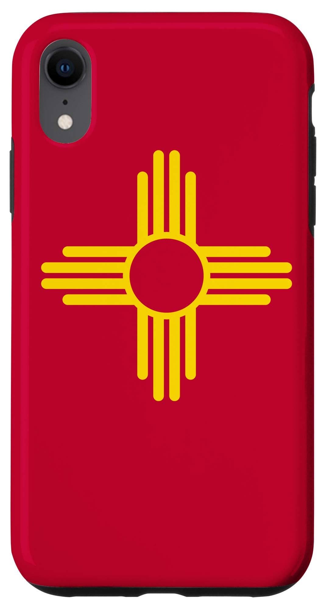 iPhone XR Case - Aesthetic New Mexico Flag Design in Yellow & Red | Durable Protective Cover for Everyday Use & Travel