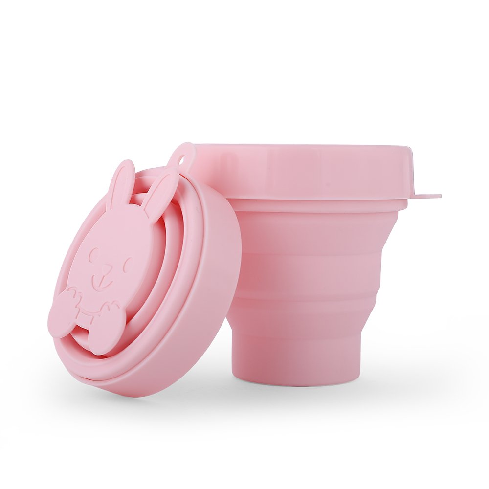Lucky Clover Collapsible Silicone Menstrual Cup Sterilizer & Storage Case - Foldable Travel-Friendly Design for Diva Cup & Menstrual Cups (Pink) | Perfect for Home, Gym & On-the-Go Hygiene