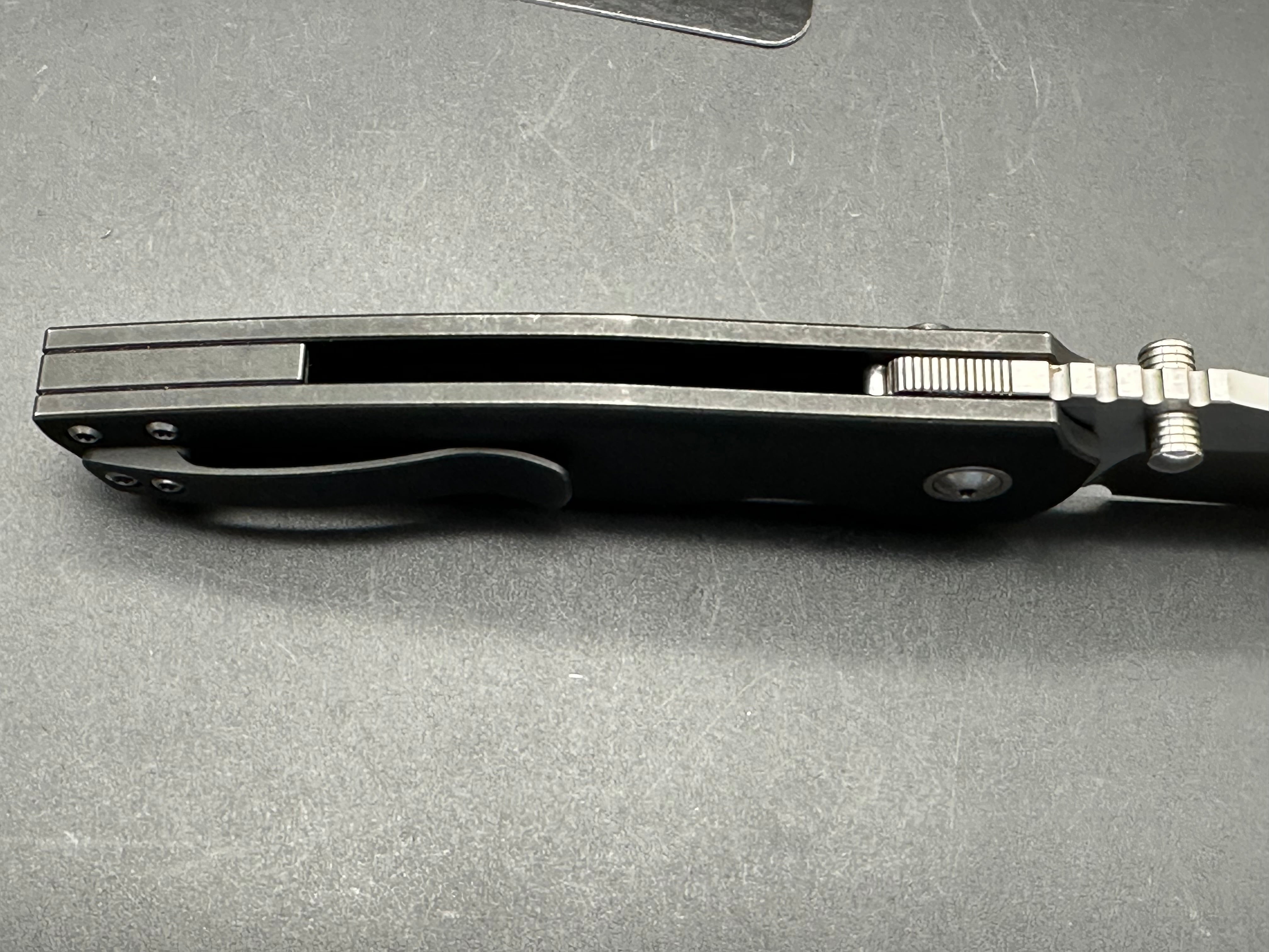 Berg Blades Barber Button Lock Folding Knife - Black/Satin Finish - EDC Pocket Knife for Outdoor, Camping & Everyday Carry