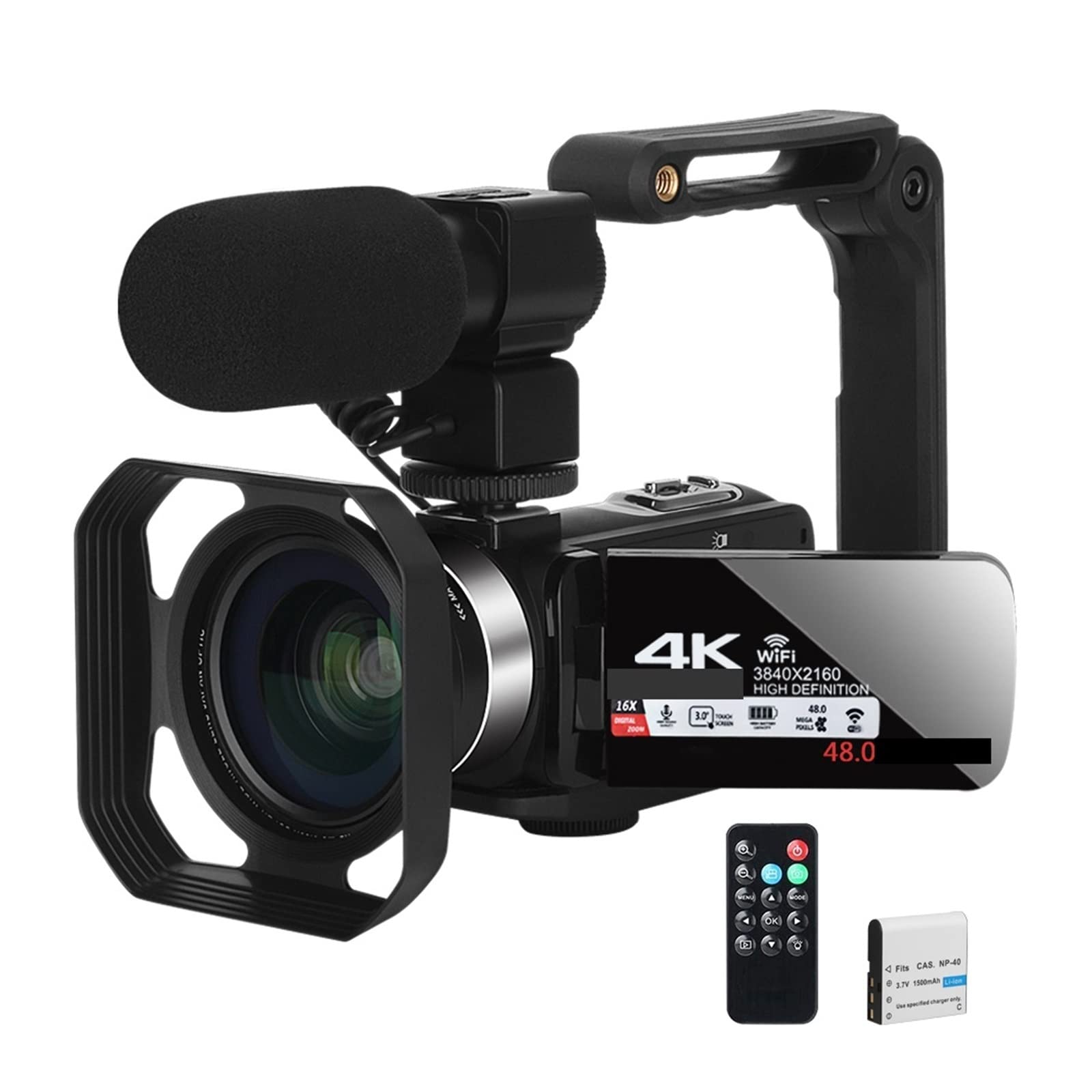 AUBEST 4K Digital Video Camera Camcorder - 18X Zoom, 128GB SD Card Included, Portable Vlogging Camera for YouTube, Live Streaming, Webcam & Outdoor Photography (Ideal for Travel, Vlogging, Events)