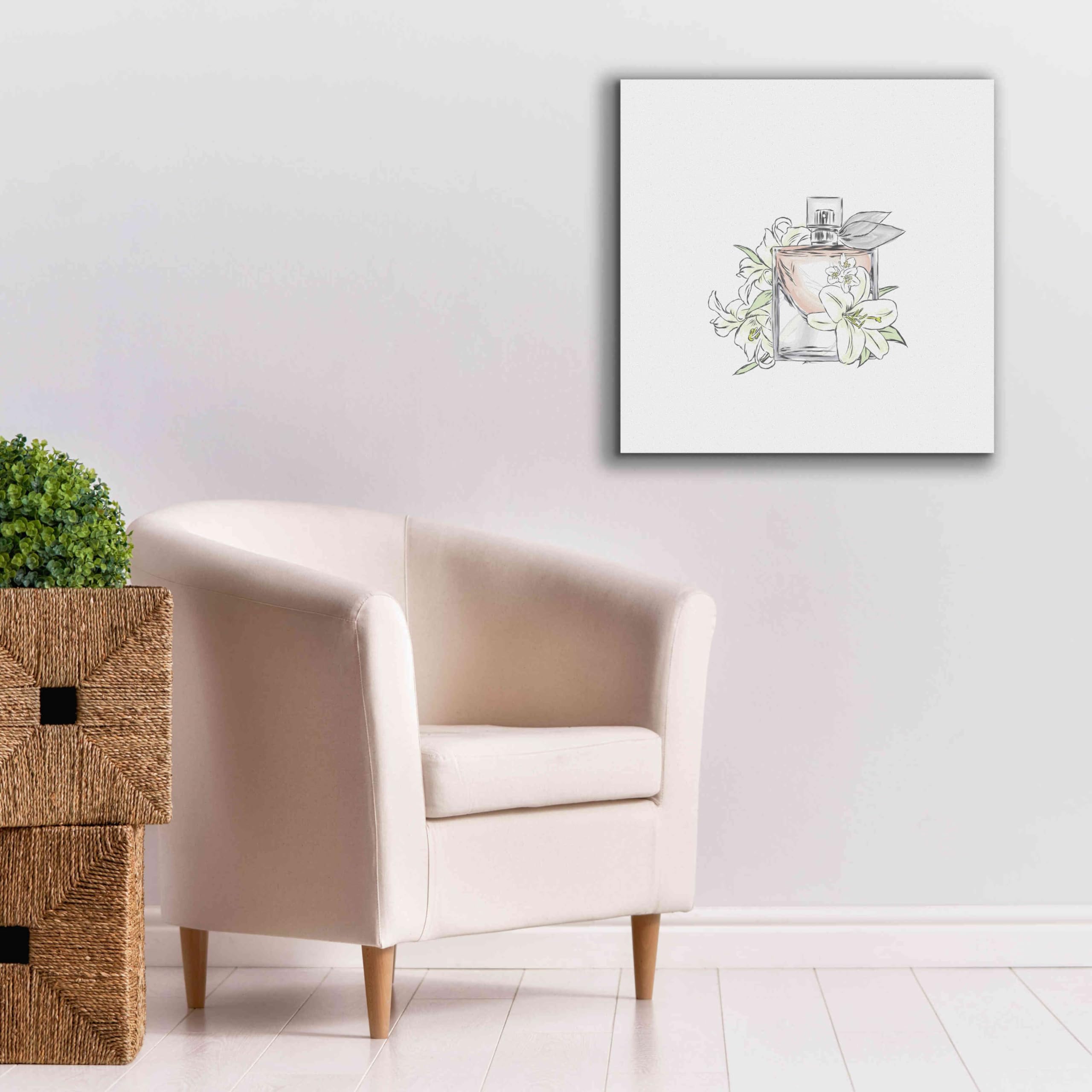 Incado Epic Graffiti 'Perfume VI' Giclee Canvas Wall Art - 26x26 Inches Modern Home Decor for Living Room, Bedroom & Office