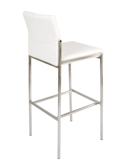 Amelie White Stool - Modern Accent Chair for Living Room, Bedroom & Office - Perfect for Small Spaces & Home Decor