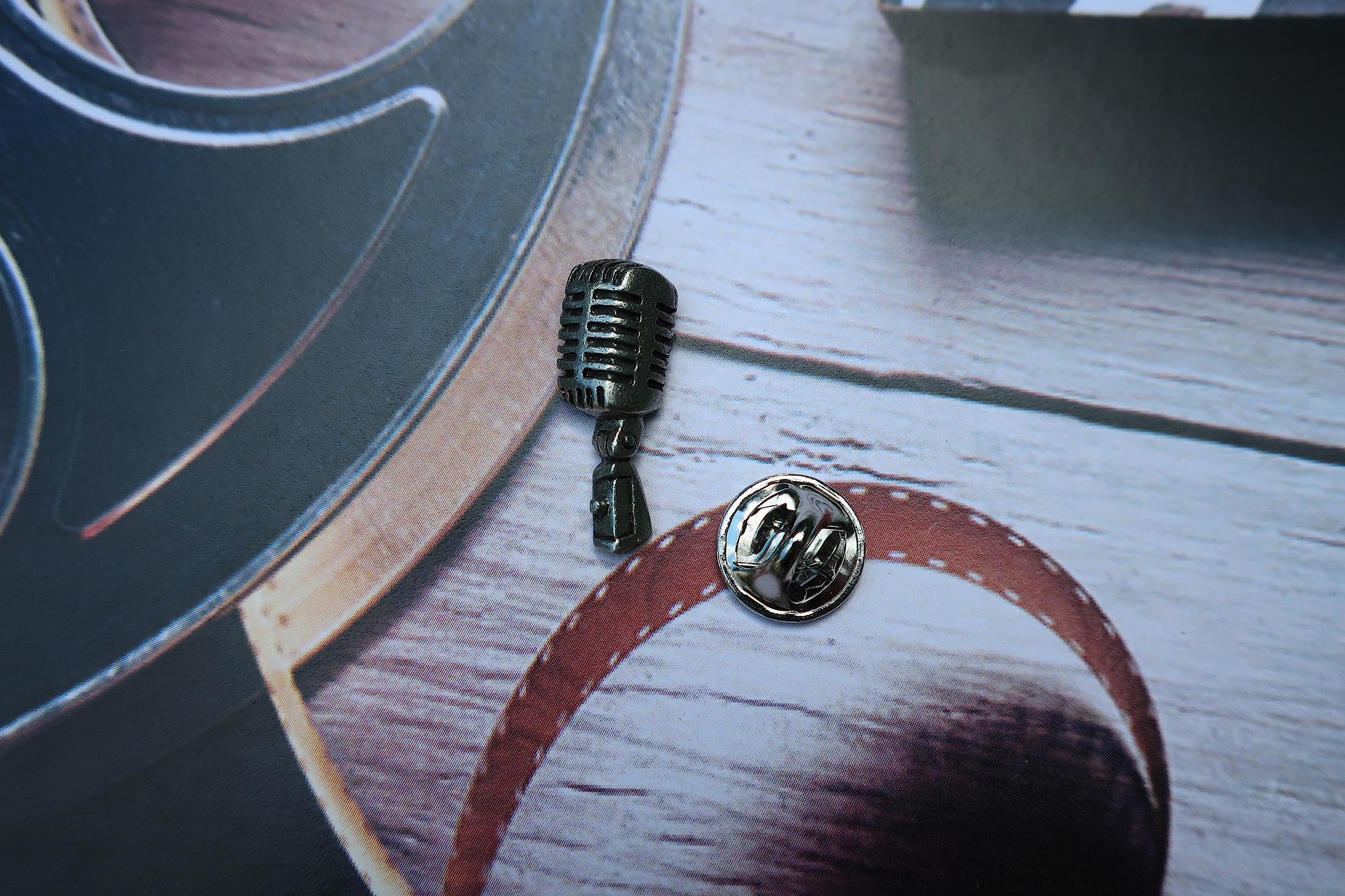 Jim Clift Design Microphone Lapel Pin - Stylish & Unique Accessory for Musicians, Podcasters & Public Speakers - Perfect for Concerts, Interviews & Professional Events