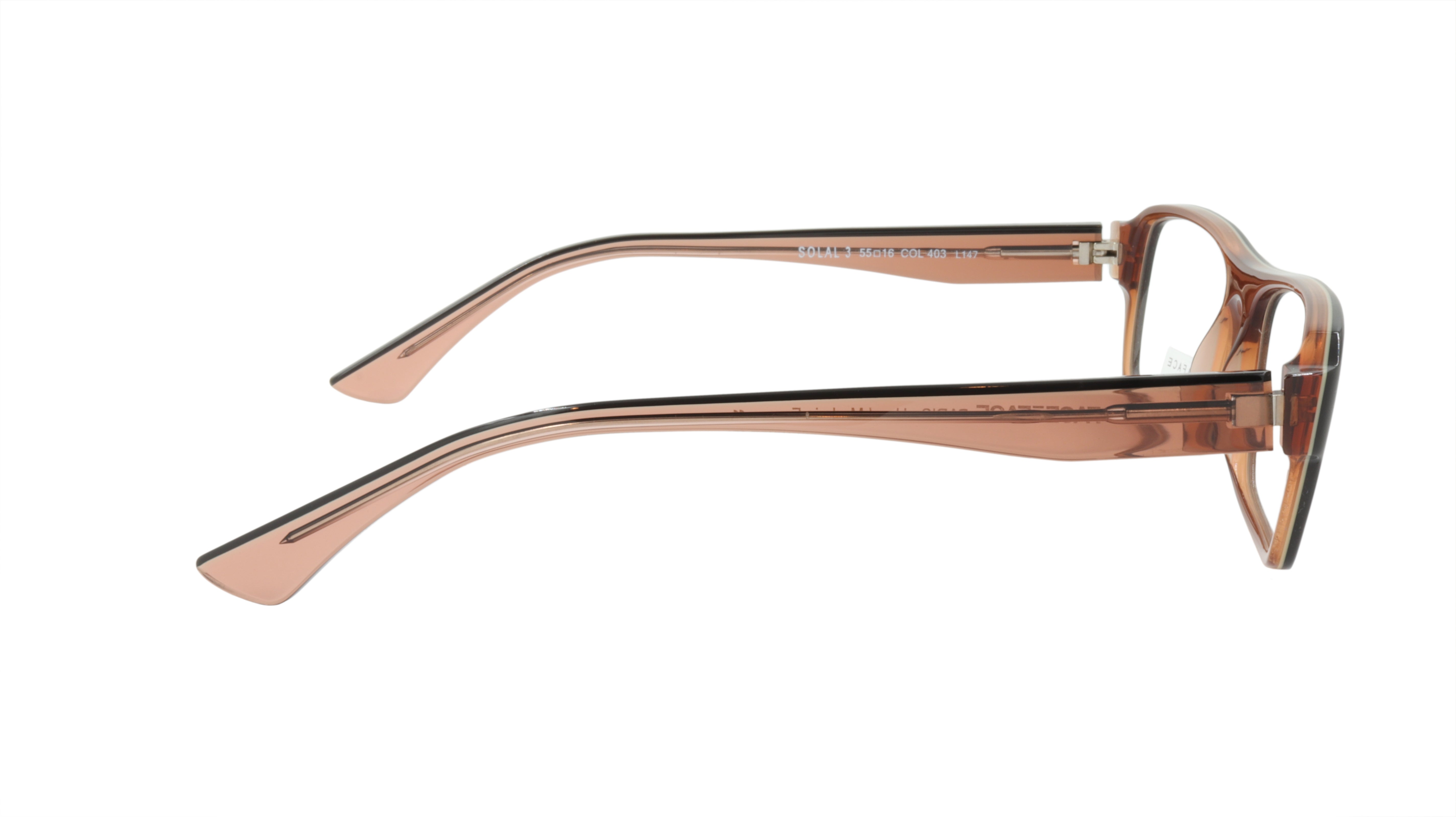 Face A Face SOLAL 3 Eyeglasses Frame - Acetate Black with Yellow & Praline Accents | Stylish Unisex Optical Glasses for Work, Reading & Everyday Wear