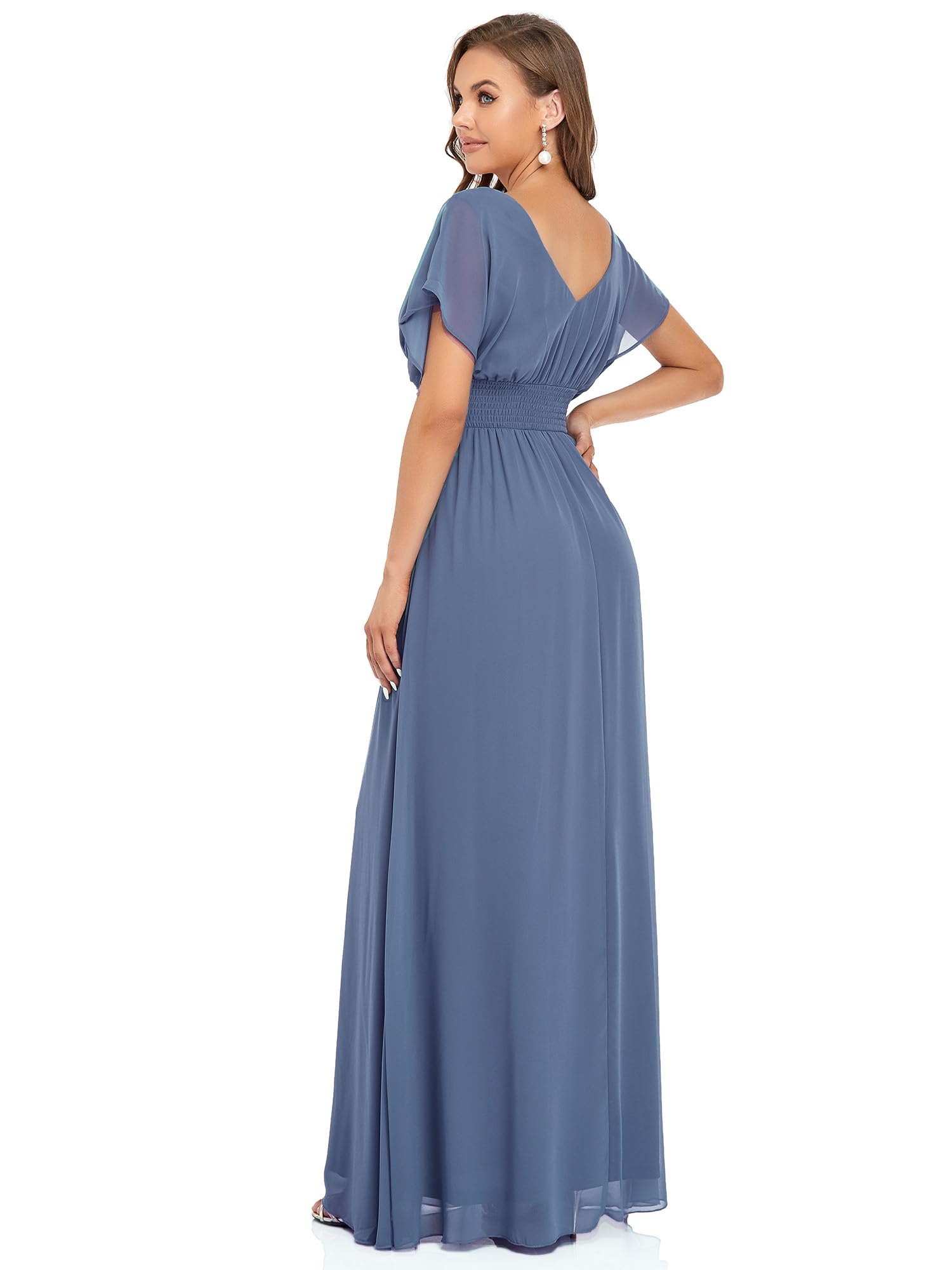 Ever-Pretty Women's Elegant V-Neck Formal Evening Gown 7851 - Perfect for Prom, Homecoming, Wedding Guest & Black Tie Events