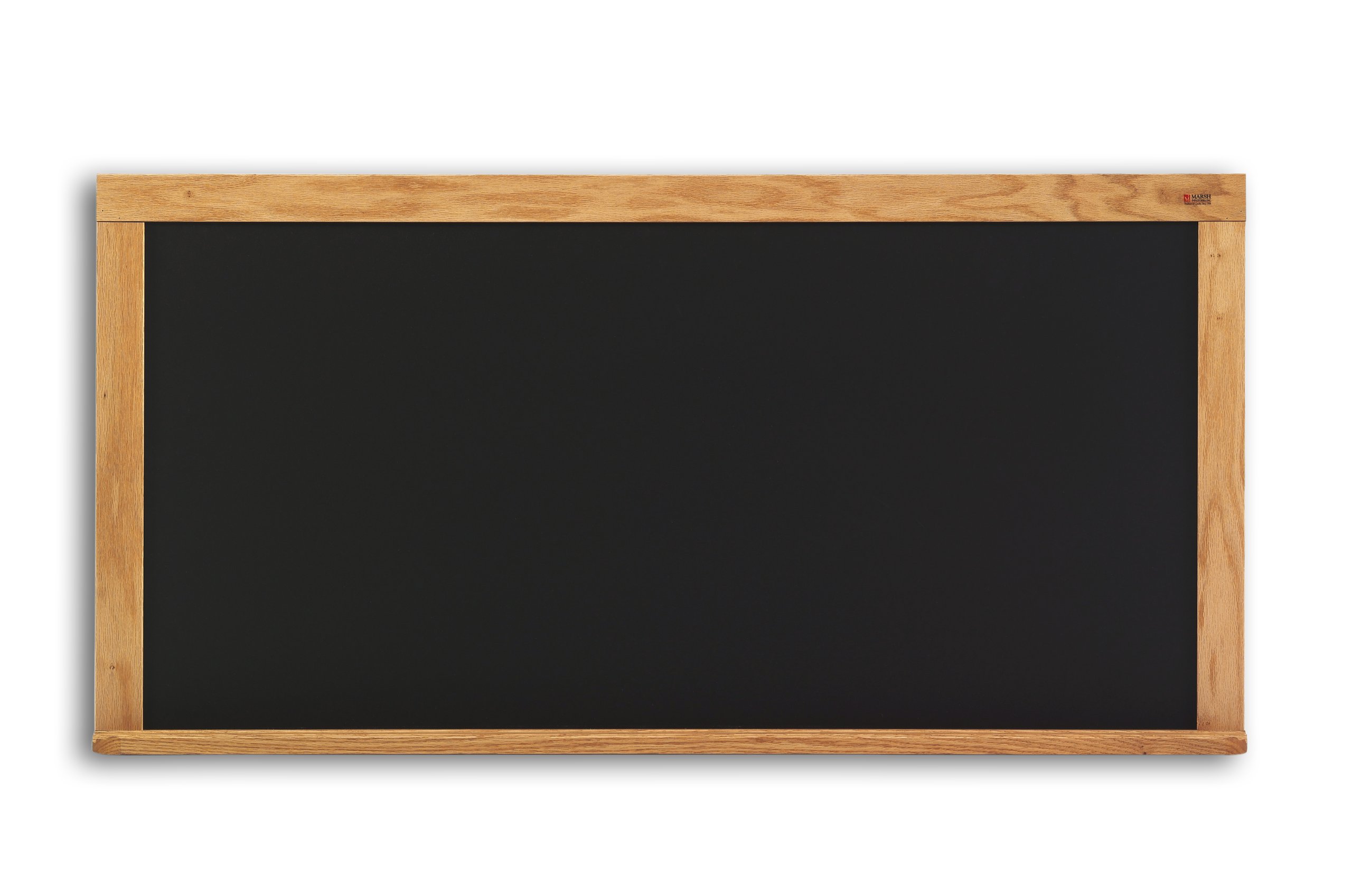 Premium Black Composition Chalkboard with Oak Wood Trim - 33.5