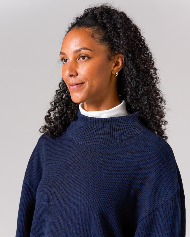 Co/Ny/Pe Knit High Neck Women's Turtleneck Sweater - Warm Winter Fashion for Office, Casual & Outdoor Activities