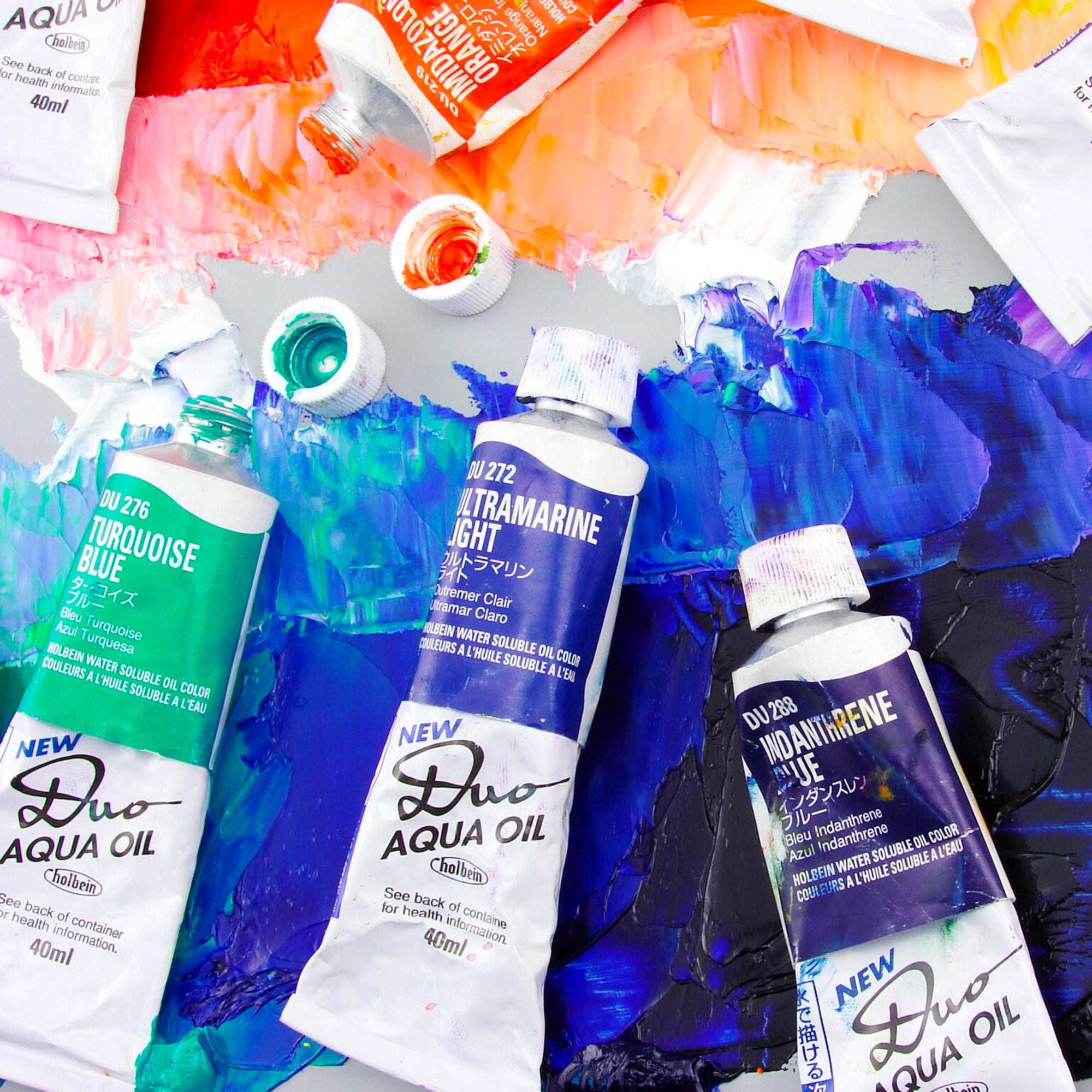 Duo Aqua Water-Soluble Oil Paint - Cerulean Blue | Professional Artist Grade for Canvas Painting & Watercolor Techniques