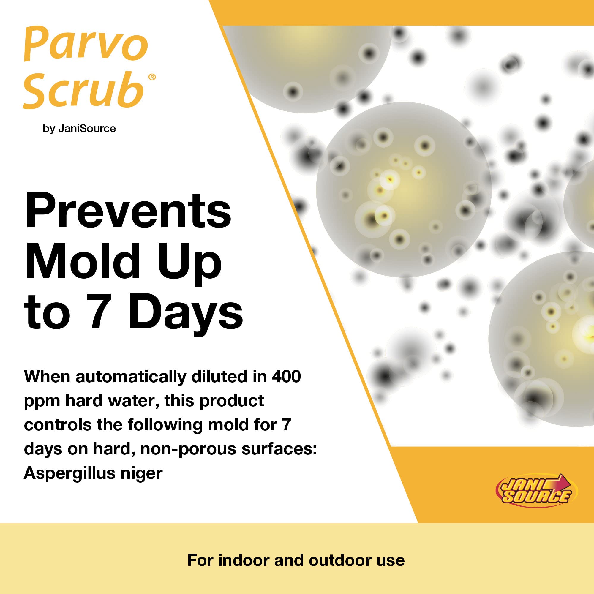 ParvoScrub Vet Grade Disinfectant & Kennel Cleaner - 1 Step Deodorizer Concentrate (4 Gallons) for Dog Kennels, Veterinary Clinics & Pet Facilities - Kills Parvovirus, Bacteria & Odors