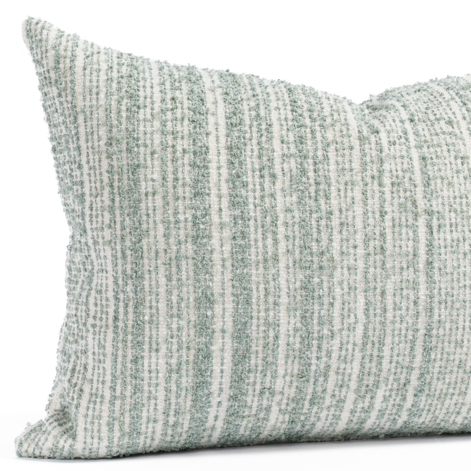 Kos Stripe 14x20 Lumbar Pillow in Jade Green - Supportive Cushion for Sofa, Bed & Office Chair - Perfect for Back Pain Relief & Home Decor