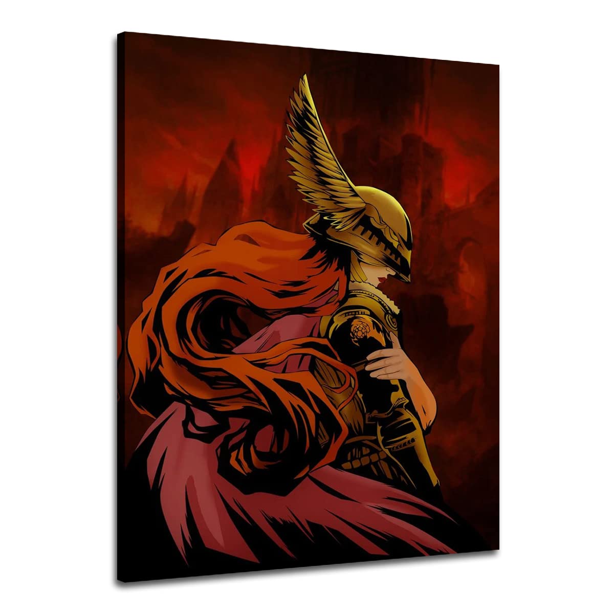 Elden Ring Malenia Poster - 20x30 Inch Unframed HD Canvas Art Print for Gaming Room & Modern Home Decor | Video Game Wall Art | Perfect for Gamer Gifts & Fantasy Themed Spaces