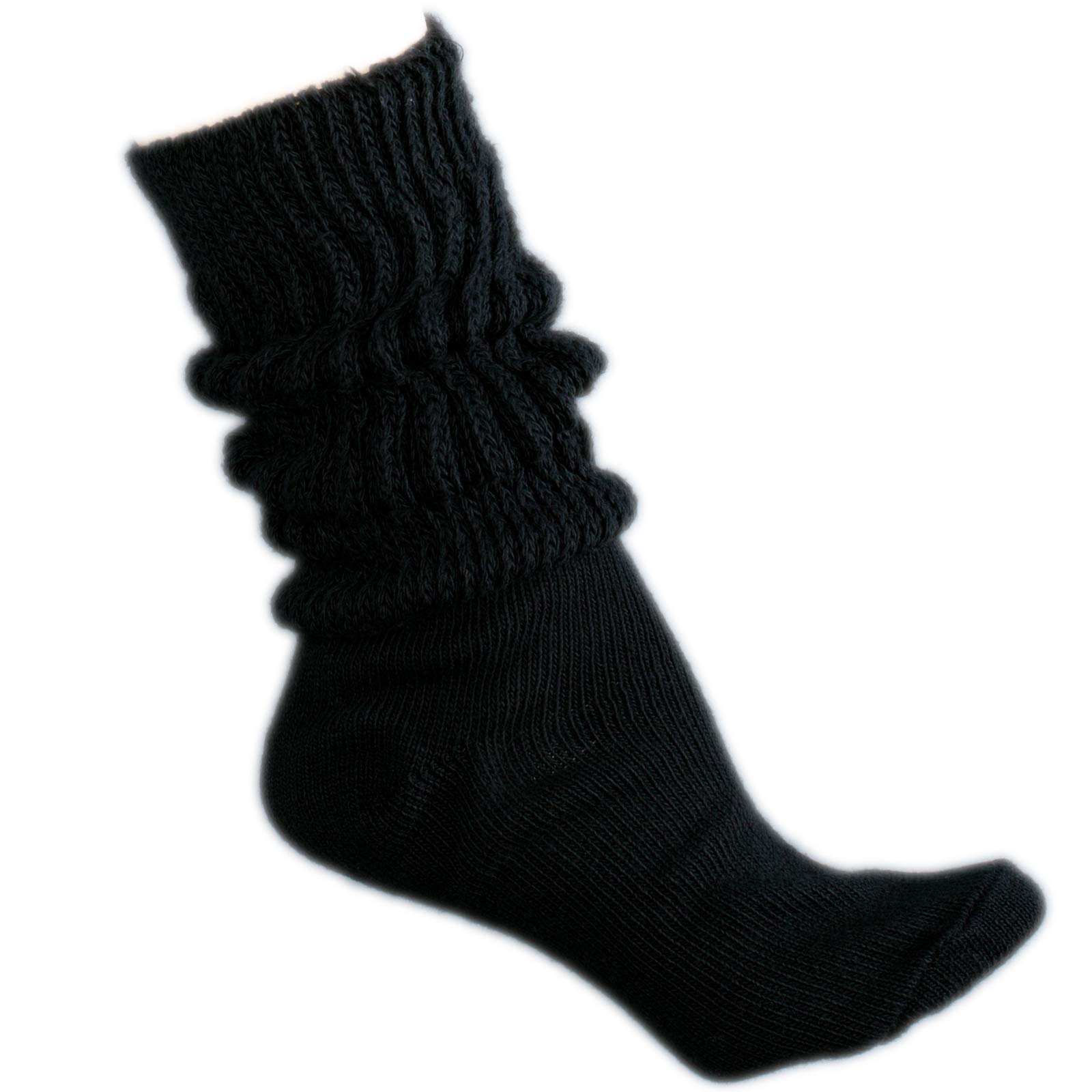 6 Pairs Women's Black Soft Slouch Socks - Cozy & Comfortable for Lounge, Home, and Sleep - Perfect for Relaxing and Cold Weather