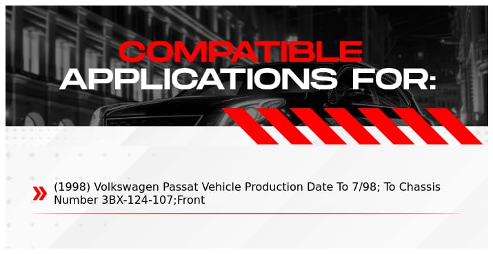 R1 Concepts Premium Front Brake Kit - Semi-Metallic Brake Pads & Rotors for 1998 Volkswagen Passat | High-Performance Braking System | Perfect for City Driving & Highway Commutes