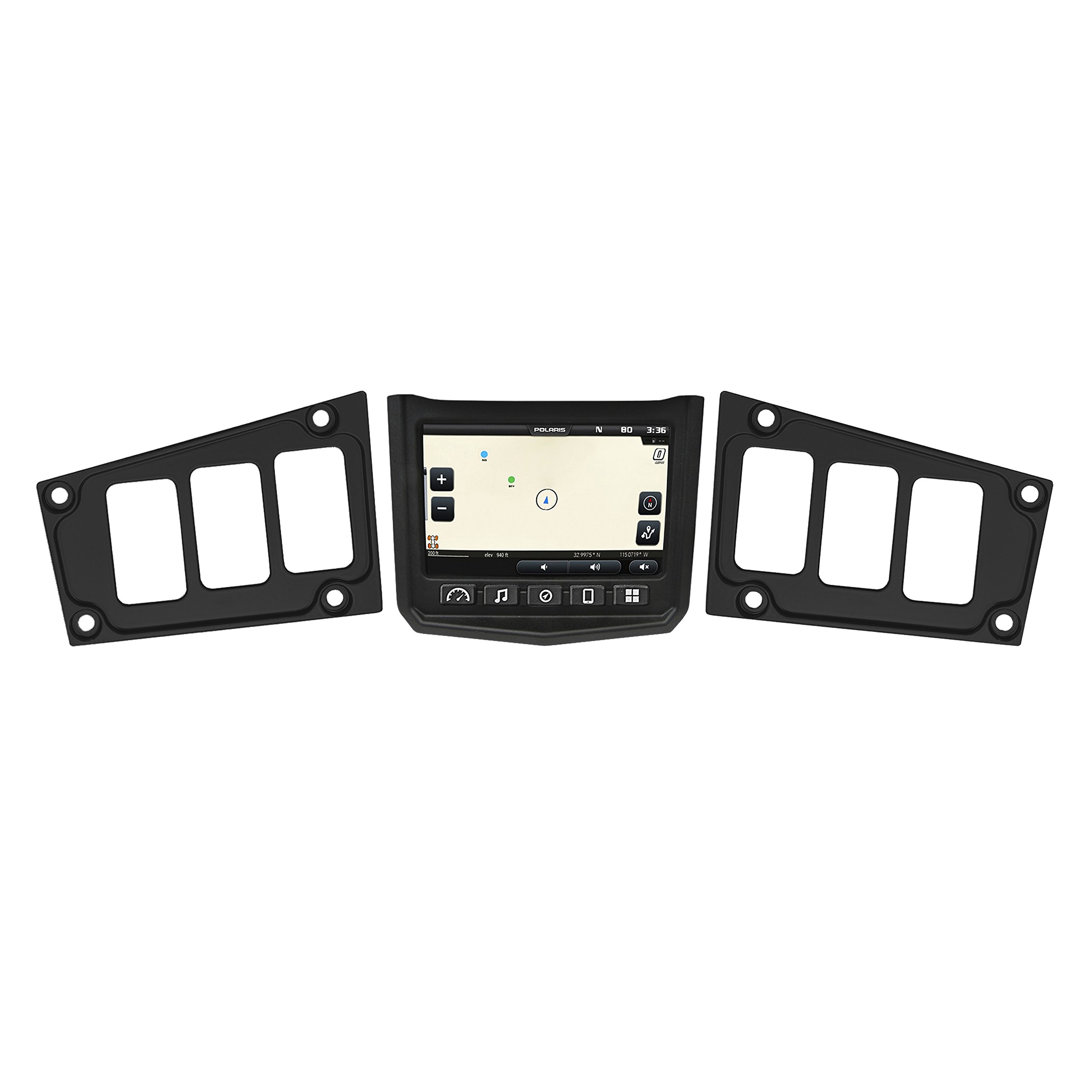 STV Motorsports Custom Switch Dash Panel Plates for 2017-2018 Polaris RZR XP 1000 RIDE COMMAND - 4 Free Rocker Switches Included - 100% Made in USA (Black) - Perfect for Off-Road Adventures & UTV Customization