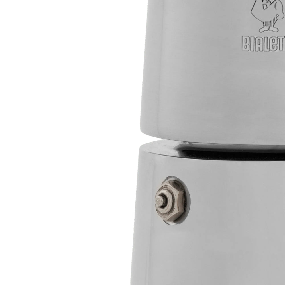 Bialetti Musa 6 Cup Stovetop Espresso Maker - Stainless Steel Moka Pot for Perfect Italian Coffee at Home, Camping & Office Use