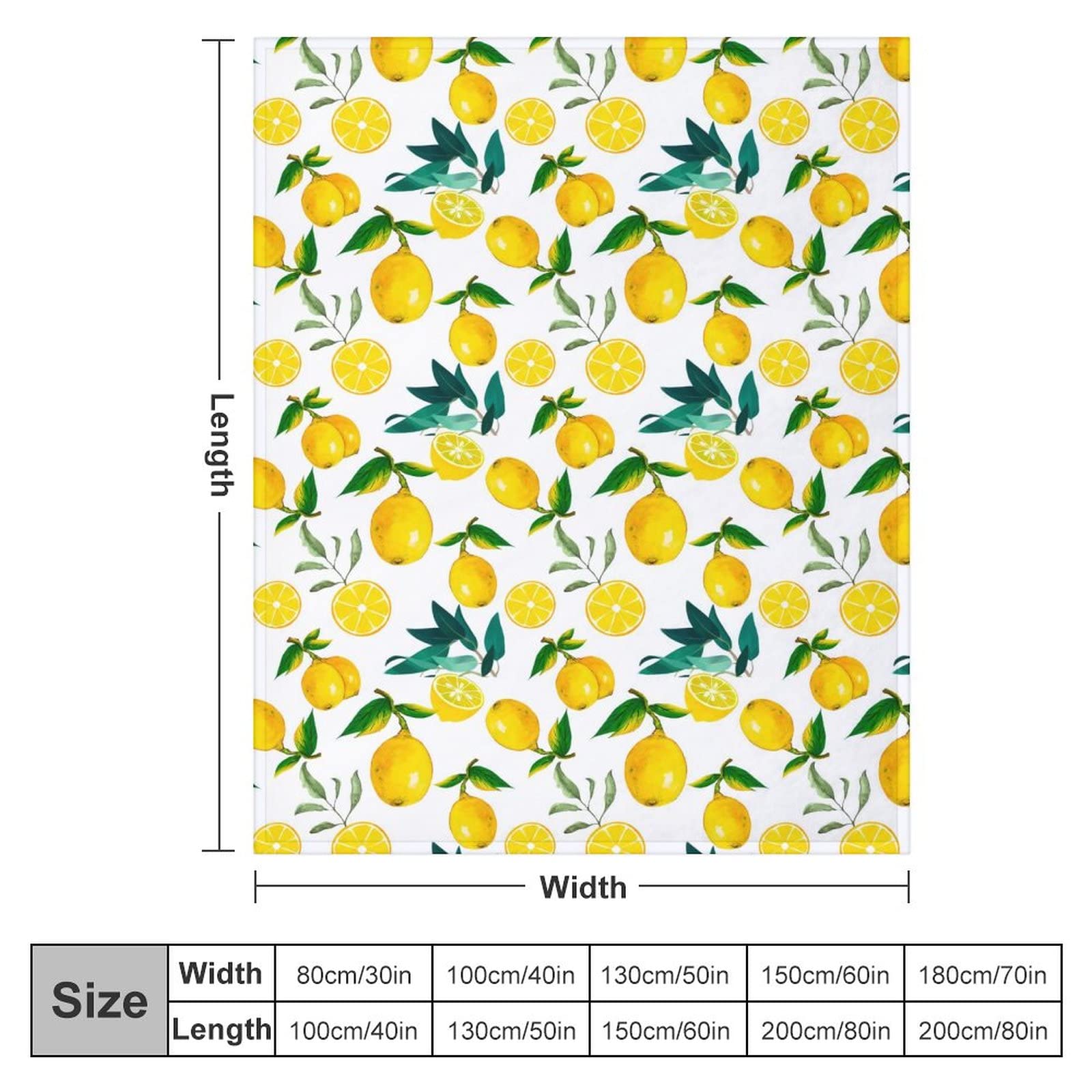 Soft Plush Lemon Blanket 40
