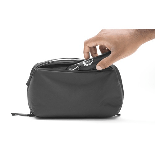 Peak Design Travel Wash Pouch - Waterproof Toiletry Bag for Men & Women, Compact Organizer for Cosmetics & Toiletries (Black) - Perfect for Camping, Gym, Business Trips & Air Travel