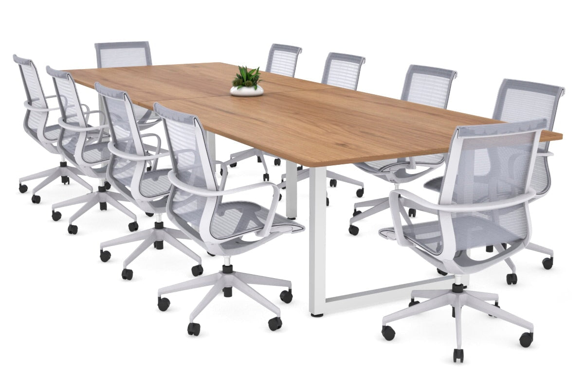 Modern Quadro Loop Legs Boardroom Table with Rounded Corners - 3200L x 1100W - Perfect for Executive Offices, Conference Rooms & Contemporary Workspaces