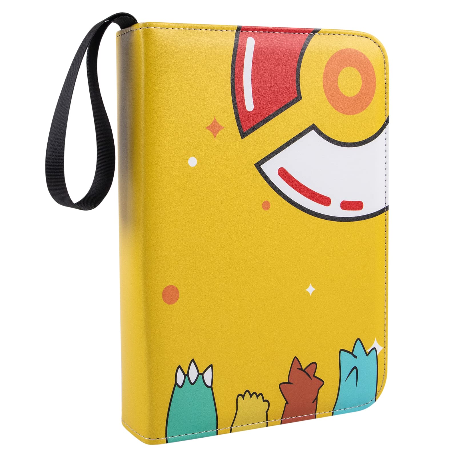 Jesskit 400-Pocket Pokemon Card Binder - 4-Pocket Trading Card Organizer with 50 Removable Sleeves & Zipper Closure | Waterproof Portable Storage for Pokemon, MTG, Yu-Gi-Oh & Sports Cards | Perfect for Collectors, Tournaments & Travel