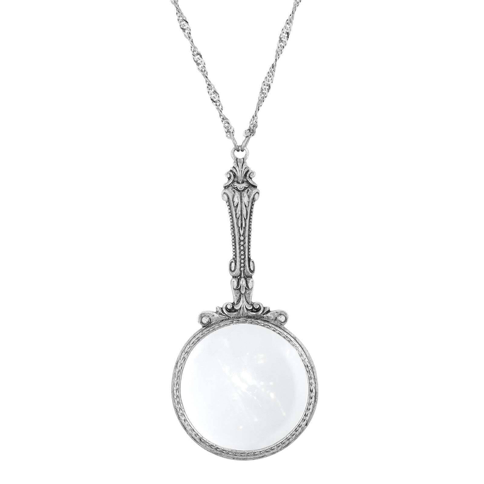 1928 Vintage Jewelry Magnifying Glass Pendant Necklace - 2X Magnification Power for Reading, Crafting & Antique Inspection | Perfect Gift for Jewelers & Collectors